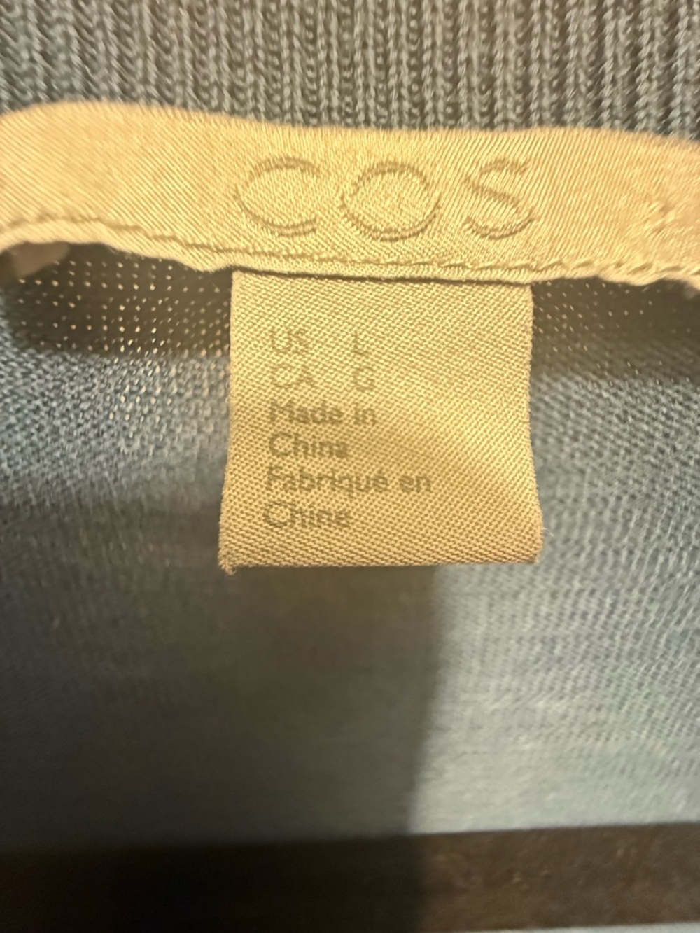COS Pale Blue Ribbed Knit Top - Picture 3 of 14